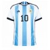 Tanie Strój piłkarski Argentyna Lionel Messi #10 Koszulka Podstawowej MŚ 2022 Krótkie Rękawy